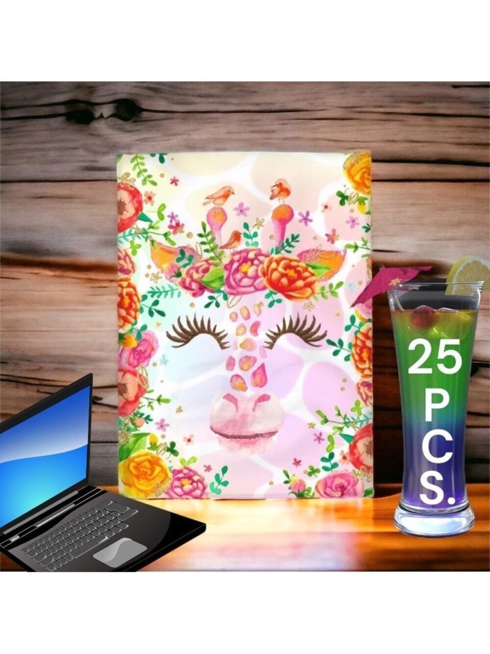 25 10X13 Poly Mailers Cute Floral Giraffe, Shipping Envelopes PRICE IS FIRM - Picture 5 of 8
